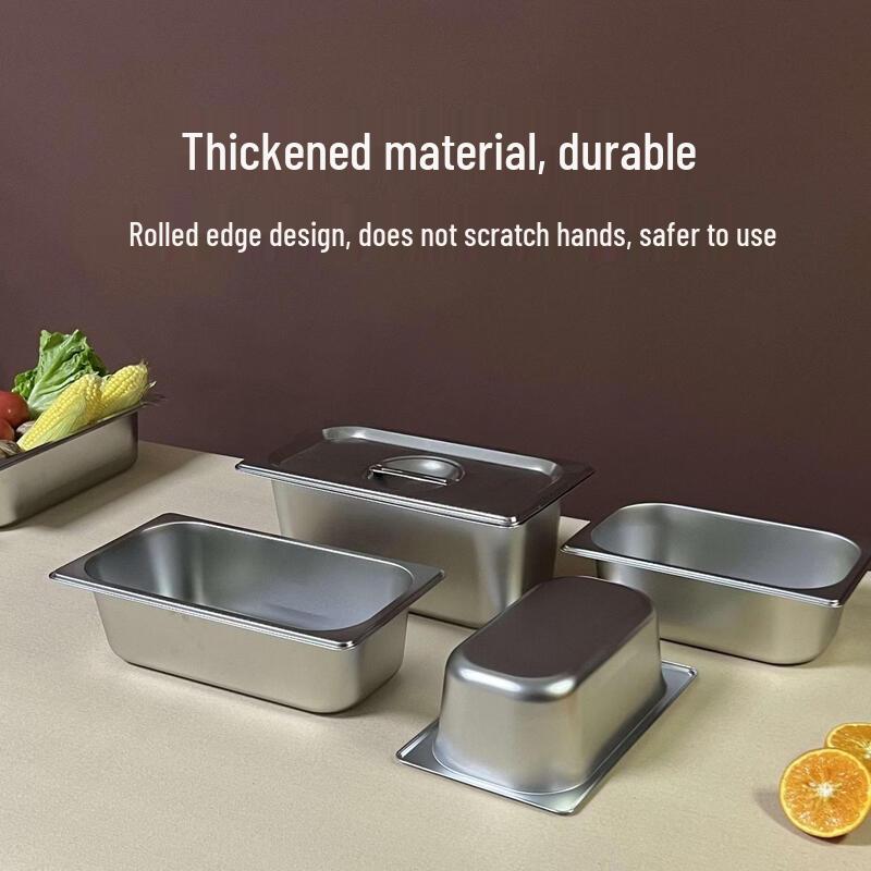 Zhebu Stainless Steel Divided Food Display Box