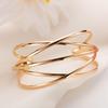 Stainless Steel Multi Layer Crossing Bangles for Women Girls Open Adjustable Arm Cuff Bracelets Special Design Jewelry Gifts