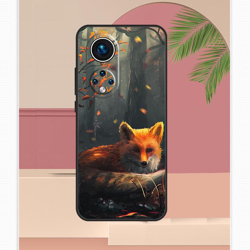 Cute Fox In Autumn Case For Honor Magic 5 6 7 8 Pro Honor 400 Lite 200 X9c X9b X9a X8b X8a X8c 50 70 90 Cover