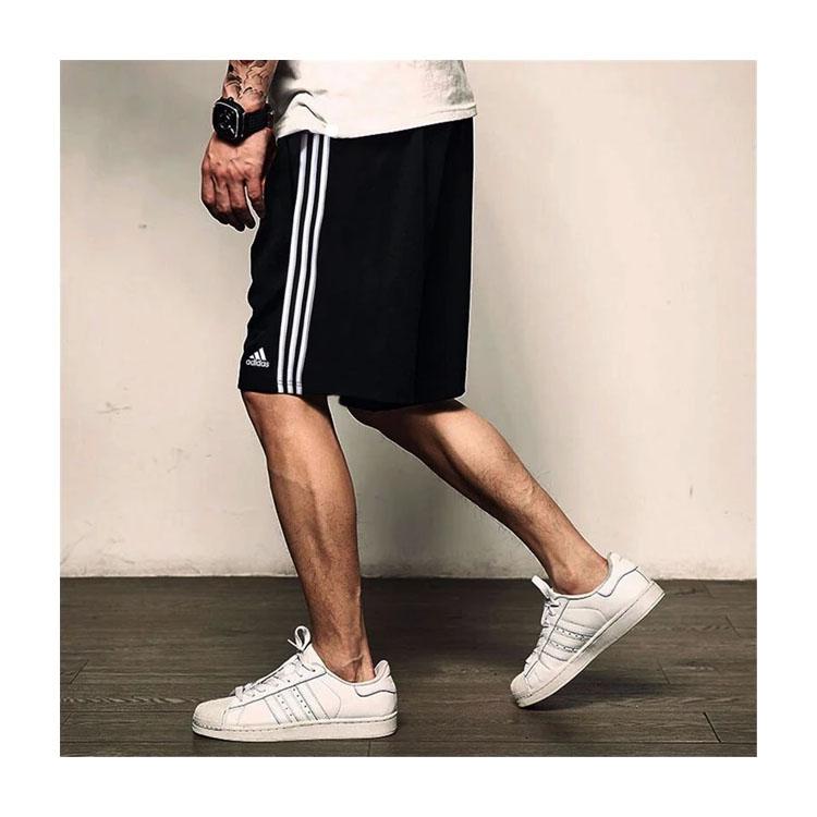 Adidas Pánské sportovní šortky z úpletu s pevným pruhem Černé D95940