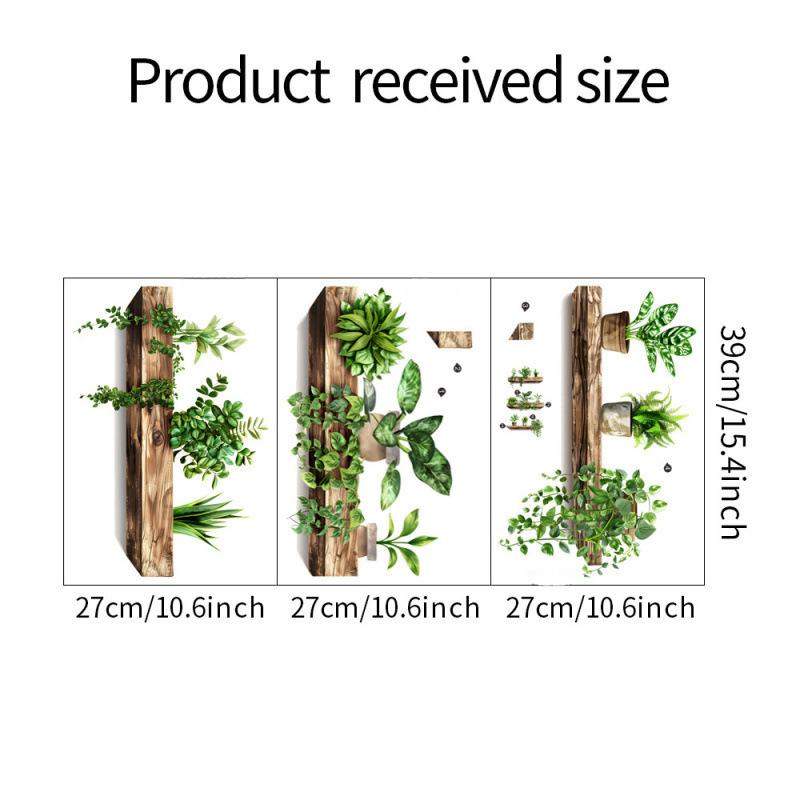Creative Plant Potted Plant Shelf Bedroom Living Room Landscaping Decorative Wall Sticker Self-adhesive
