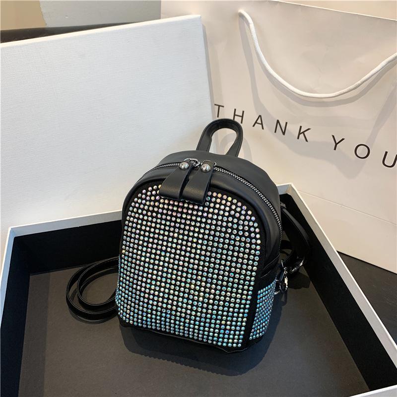 Trendy Women's Diamond-Studded Convertible Backpack 2023 - Celebrity-Inspired, Spacious, and Stylish.