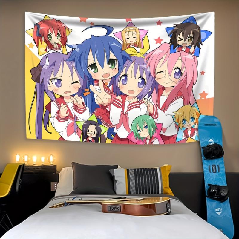 VIKAMA Cartoon Girlish Tapestry Adorable Comic Design Suitable for Living Room Bedroom and Gaming Room Decor