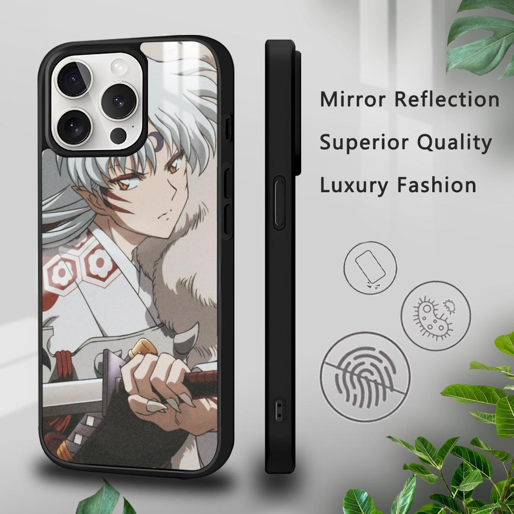 

I-Inuyasha S-Sesshomaru Phone Case For iPhone 16 15 14 13 12 11 Pro Xs Max Mini Plus Celulares Hard Funda iPhone16