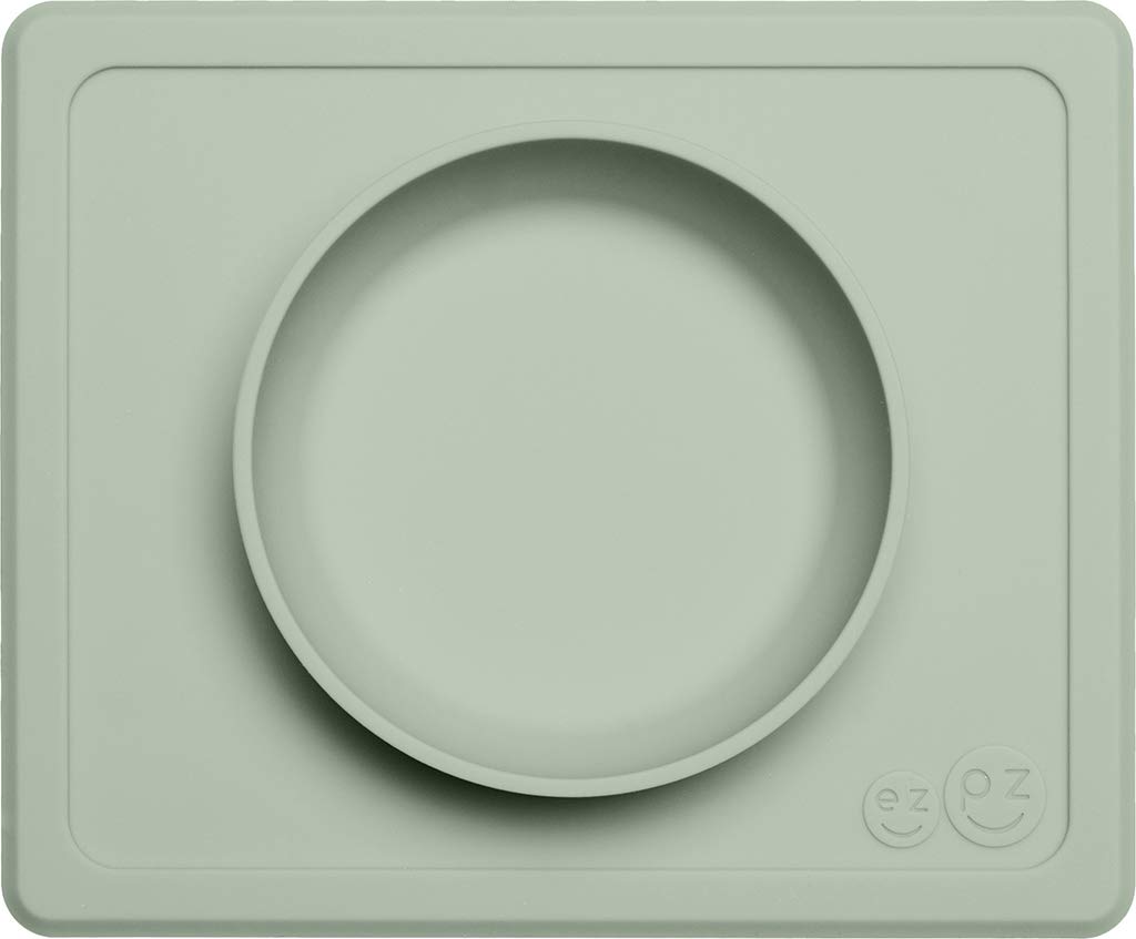Edute Edute Gift ezpz Mini Bowl Mint Color Squeezes Perfectly and Tip Over Silicone Baby Tableware (Easy Peezy) Doesn't