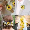 100 Stück 4,5 cm Mini Seiden-Sonnenblume Künstliche Blumenkopf für Hochzeitsparty Heimdekoration DIY Kranz Scrapbooking Kunstblumen