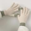38comeoncommon Symbol fingerhole gloves (Cream)