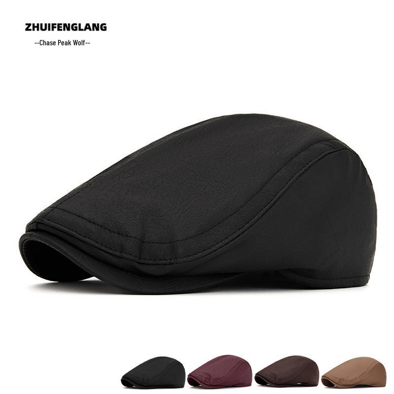 Men's British Retro Wool Octagonal Cap - Autumn/Winter Warm European Duckbill/Beret Style