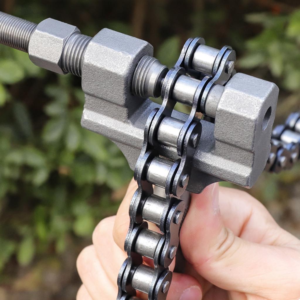 Motorcycle Bike Chain Breaker Tool with Interchangeable Handle for 428 520 525 Chains Professional Repair Kit