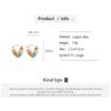 Colorful Heart Ear Buckle New Korean Fashion Women's Earring Precious Hoop Earrings Gold Plating Jewelries Girl Gifts