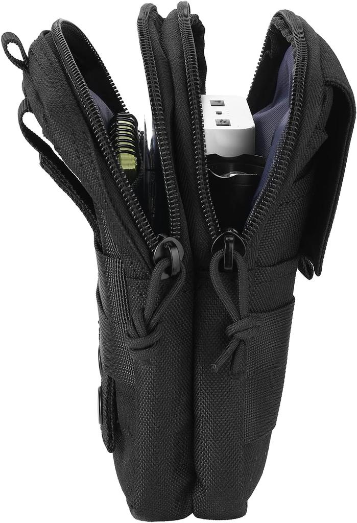 LefRight Multi-Purpose MOLLE Cell Phone Belt Pouch, Military Style Waist Bag for Men and Women
