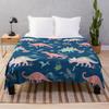 Manta de Jantar Desenho Animado Dinossauro Macia Leve Durável Aconchegante Cama Sofá Viagem Acampamento Manta de Pelúcia para Crianças Adolescente Adulto