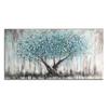 Poster su Tela Astratto Albero della Vita Colore Turchese Albero Stampe di Arte Murale Botanica per Decorazione Paesaggistica Soggiorno Casa Moderna