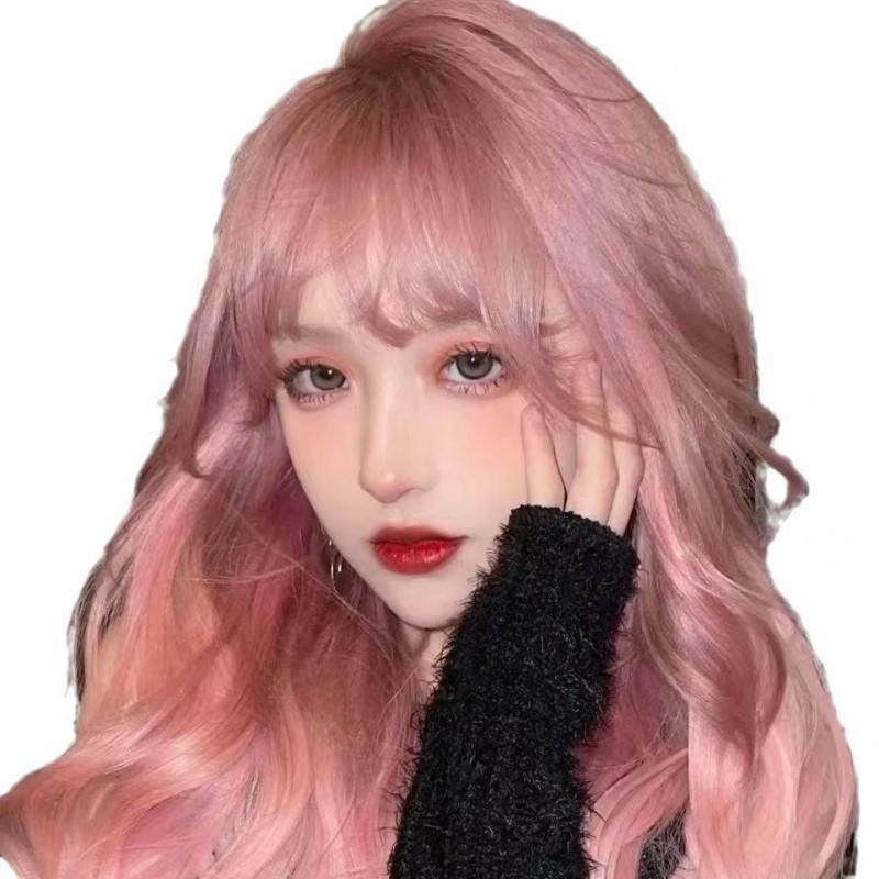 Japan South Korea Fashionable Natural Realistic High-temperature Silk Chemical Fiber Full Head Wig