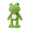 Cuscino Peluche Rana con Fiocco a Scacchi Decorazione per Camera da Letto Bambini Regalo per Bambine