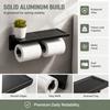 Aluminum Alloy Toilet Paper Holder Black Toilet Paper Storage Shelf  Hotel Home Bathroom