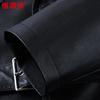 Hengyuanxiang Men's Genuine Leather Mid-length Jacket
