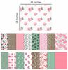 Soimoi 16 Pc Fat Quarter Bundle Floral With Geometrics  Print 18"x 22"  DIY Patchwork-100  Cotton  Pre-Cut Quilting Fabric Pink &