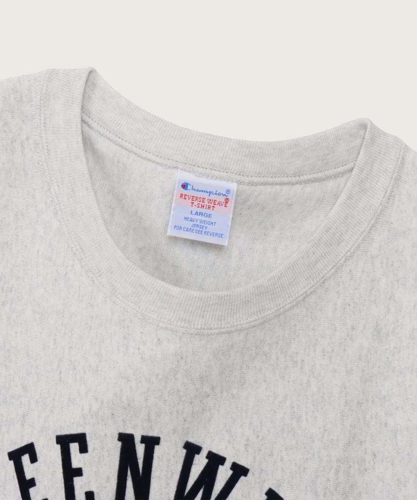 CHAMPION Reverse Weave City Graphic Short Sleeve T-Shirt Oatmeal