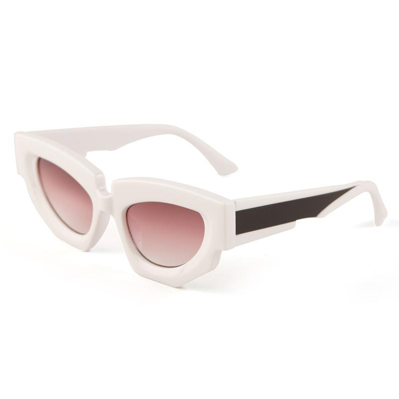 European and American style myopia glasses large frame irregular cat eye sunglasses Spice girl street shooting modeling UV protection sunglasses