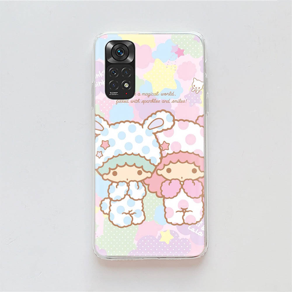 KT72 Little Twin Stars Case for Samsung A04 A14 A23 A34 A54 M23 M33 M52 M53 Realme 10 9 C30S C35 C55 VIVO Y02S Y21 Y33S Y51 X80 Pro Clear Cover