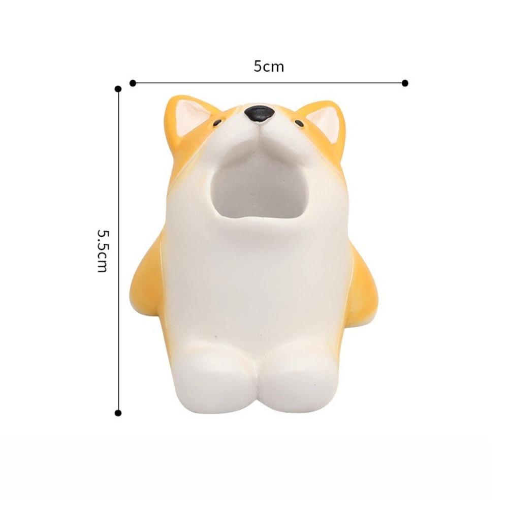 Cute Cartoon Animal Toothbrush Holder Corgi Shark Stand for Makeup Brushes Stationery Bathroom Countertop Organizer Decor