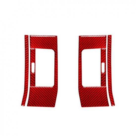 Red Carbon Fiber Interior Side Air Vent Cover Trim For Land Rover Range Rover