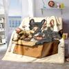 2026 New Arrivals 1pc French Bulldog Brothers Printed Blanket - Soft Flannel, Breathable & Non-Shedding, Perfect for Home Decor, Office, Dorm, and Out