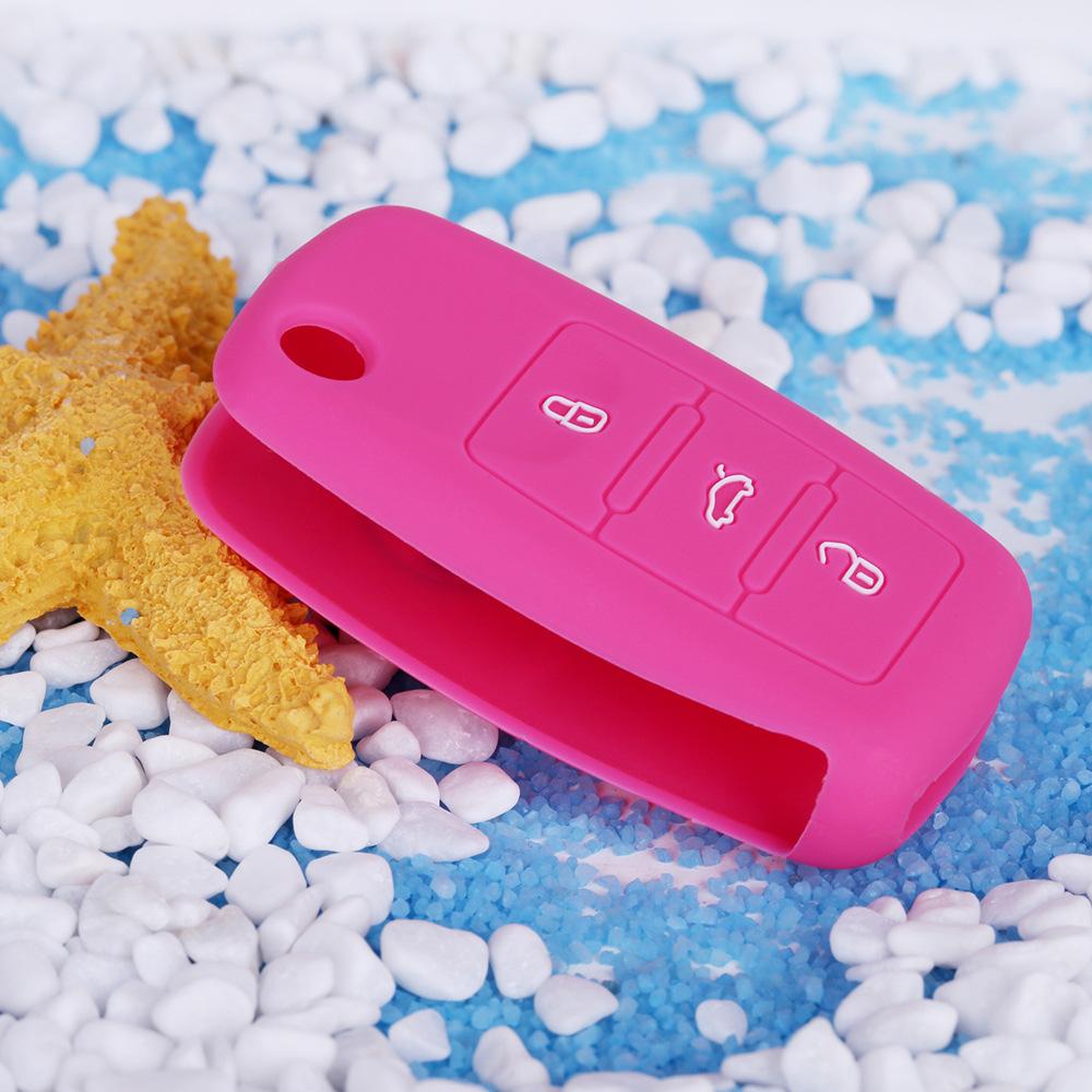 Suitable for Volkswagen Lavida Jetta Drip Silicone Key Cover Santana Soft Key Bag Sagitar Remote Control Protective Cover