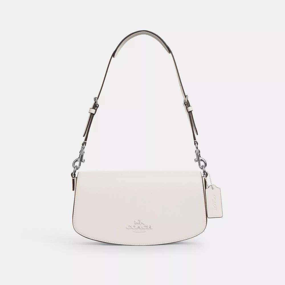 

Сумка Coach Andrea Shoulder Bag срібна крейда One Size