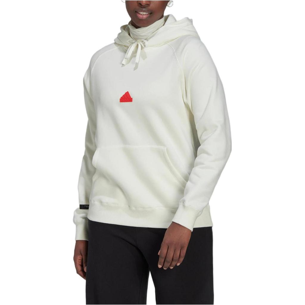 Adidas Sweatshirts Women's White Hooded Moderate Regular HM2852