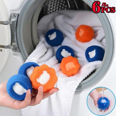 6/3/1 pçs bola de lavanderia mágica máquina de lavar bolas de limpeza remoção do cabelo coletor de fibra reutilizável filtragem bola coletor de fiapos