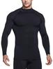 [Tesla] Sports Innerwear High Neck Men's Brushed Lining [Cold Protection, Lightweight Heat Retention, Stretchable] Long Sleeve Compression Wear