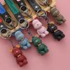 Teddy Bear Keychain Bag Key Ring Gift Key Holder Chaki