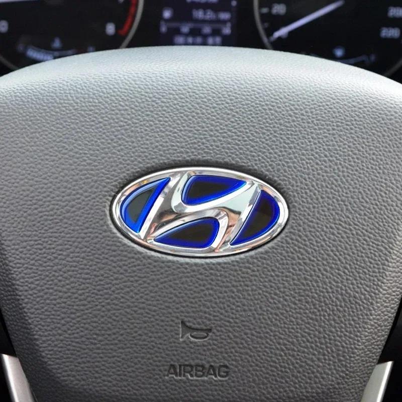 Epoxy Decoration for Hyundai Elantra Sonata Lafesta Mistra I30 I40 Accent Tucson Solaris Verna Car Steering Wheel Center Sticker