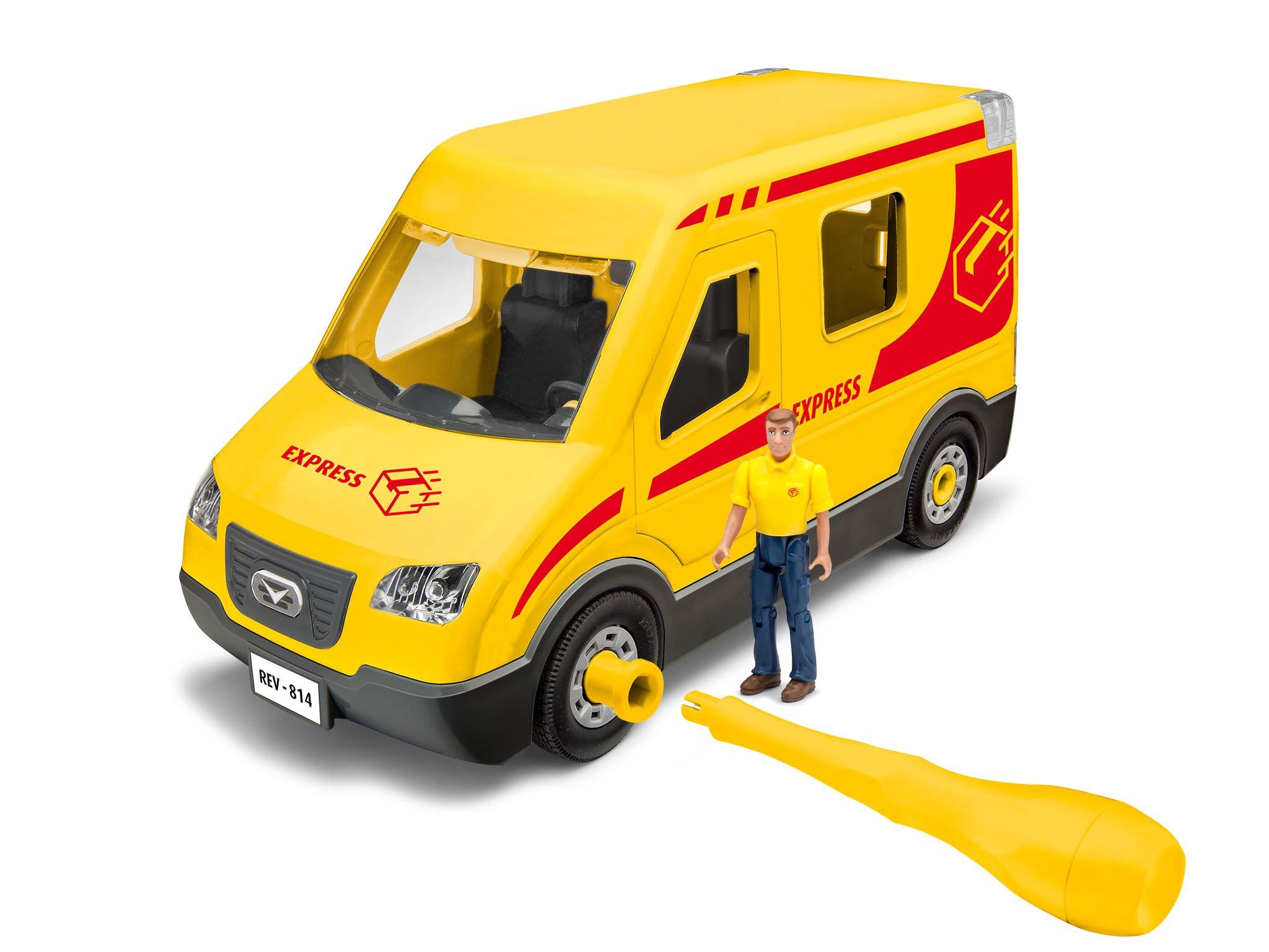 

German Revell Junior Kit Series Delivery Truck Color Coded Plastic Model 00814 (Revell) 1/20 w/Figure