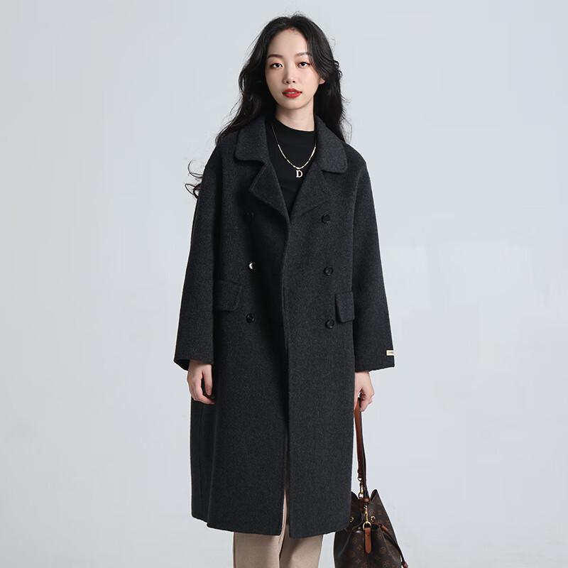 

Yiliteng Women s Wool Blend Lapel Coat M