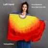 10cm Half Circle Silk Veil Chinese Short Bellydance Fan Hand Dye Adults Fan  Kid Women