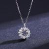MODIAN 925 Sterling Silver Lucky Snowflake Pendant Necklace for Women Fine Jewelry Girl Christmas Gifts