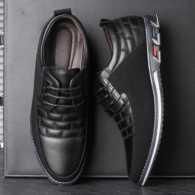 High Quality Big Size Casual Shoes Men Fashion Business Men Casual Shoes Hot Sale Spring Breathable Casual Men Shoes Black