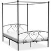 VidaXL Black Metal Canopy Bed Frames 160 X 200 Cm