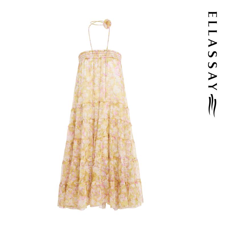 ELLASSAY 2025 Summer Multi-Wear Floral Flowy Vacation Skirt