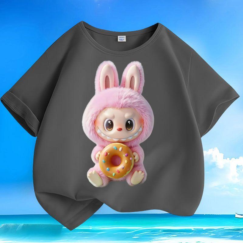 Pure Cotton Fashionable T-shirts for Children, Short-sleeved Tops for Boys and Girls In Summer