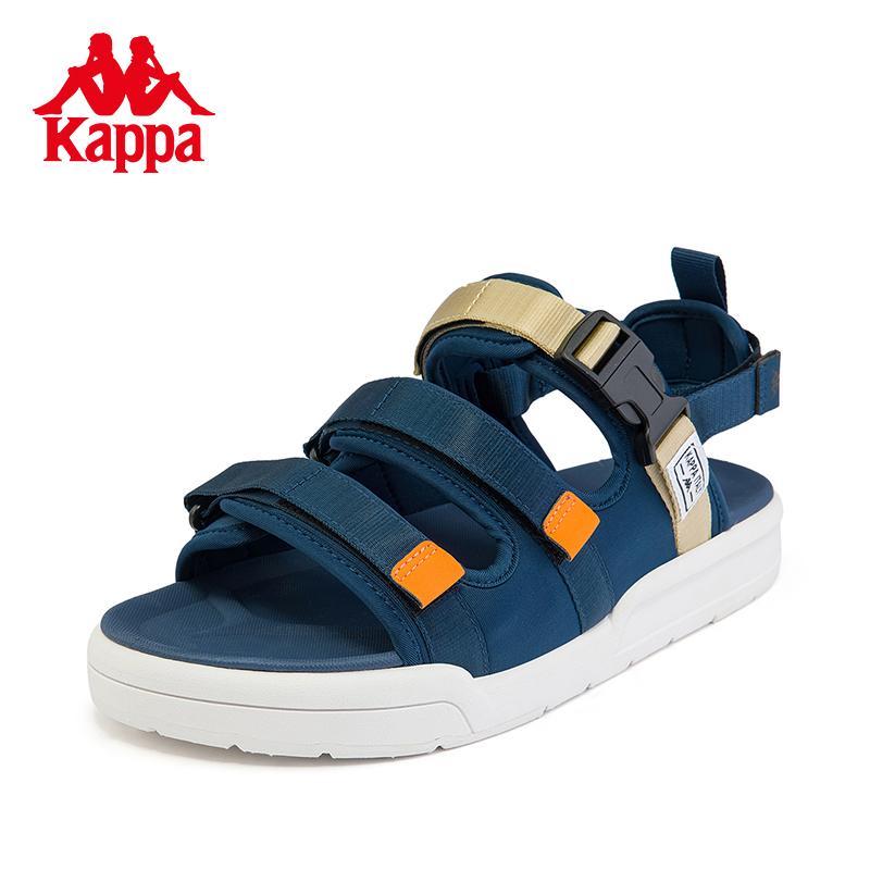 Kappa Sandals Summer Couple Men's and Women's Velcro Strap Sandals Outdoor Sports Beach Shoes