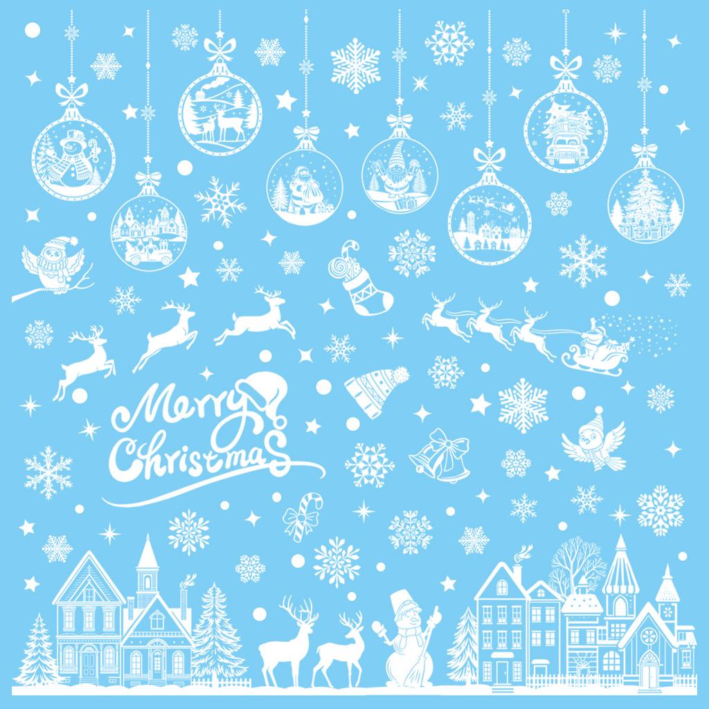 Christmas Static Cling Window Decorations, Glass Decorations, Christmas Tree Stickers