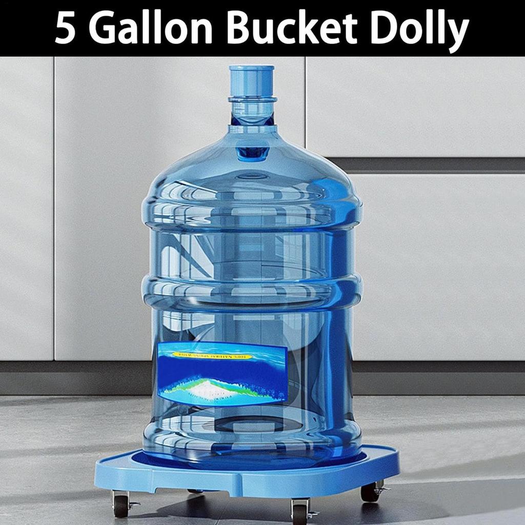 Bucket Cart 360-Degree Rotating Casters Trolley with Brake System 5 Gallon Bucket Holder for Flower Pot Home Indoor Outdoor Dorm