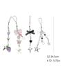 4Pcs Bowknot Star Pendant Phone Charm Hangings Rope Sweet Phone Chain Strap Bag Decoration Lanyard Keychain Accessory