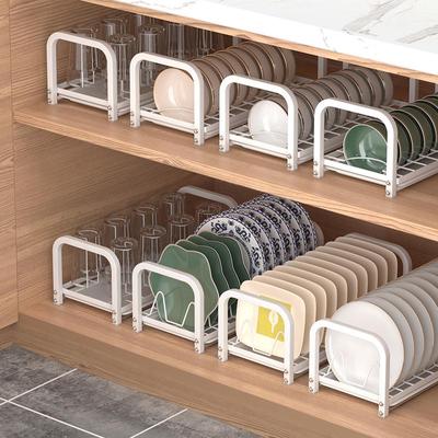 Einlagiger Küchenschüssel- und Geschirrständer für die Aufbewahrung und Entwässerung im Schrank
