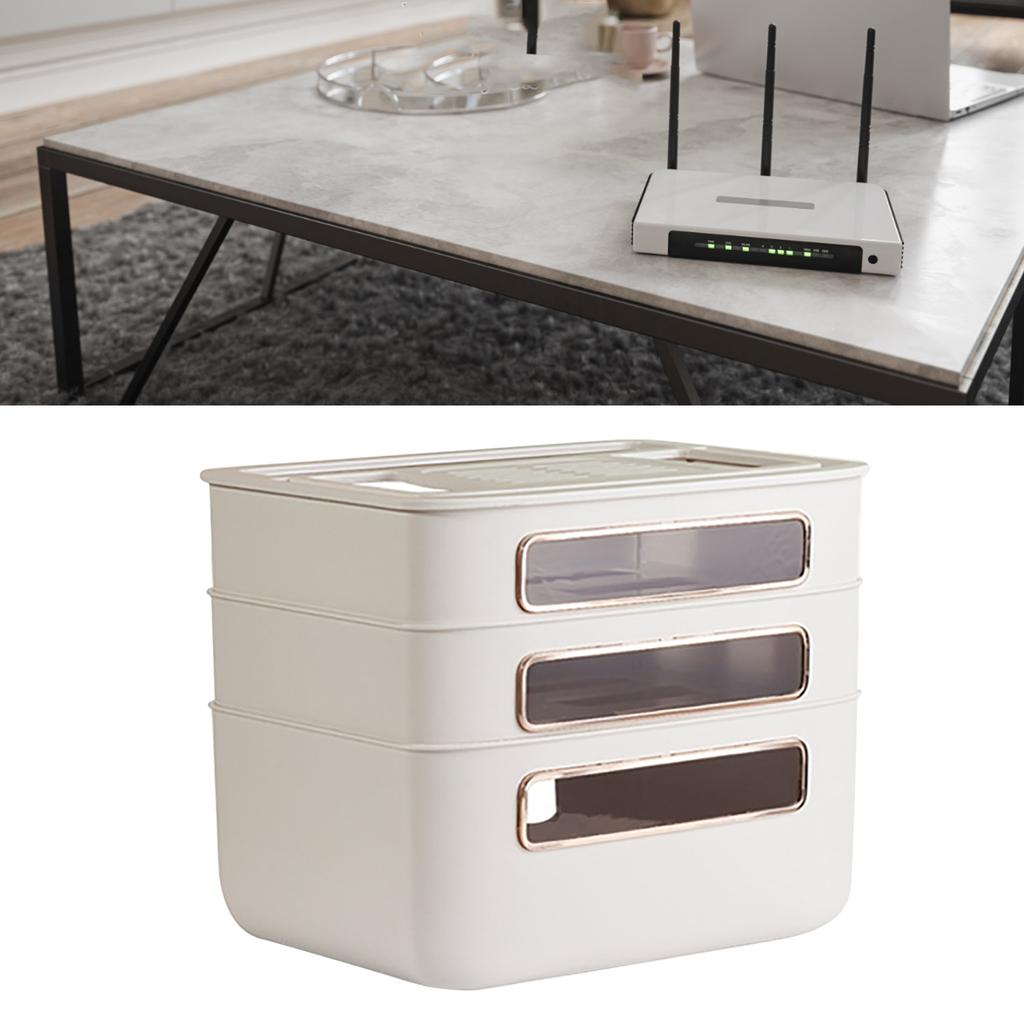 WIFI Router Storage Box Cable Management Versatile Socket WiFi   Box for Desktop
