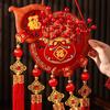 Delicated Red Wall Ornament Hanging Spring Festival Decor 2026 Lucky Pendants  Party Decor